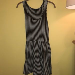 Navy and white striped dress, worn once